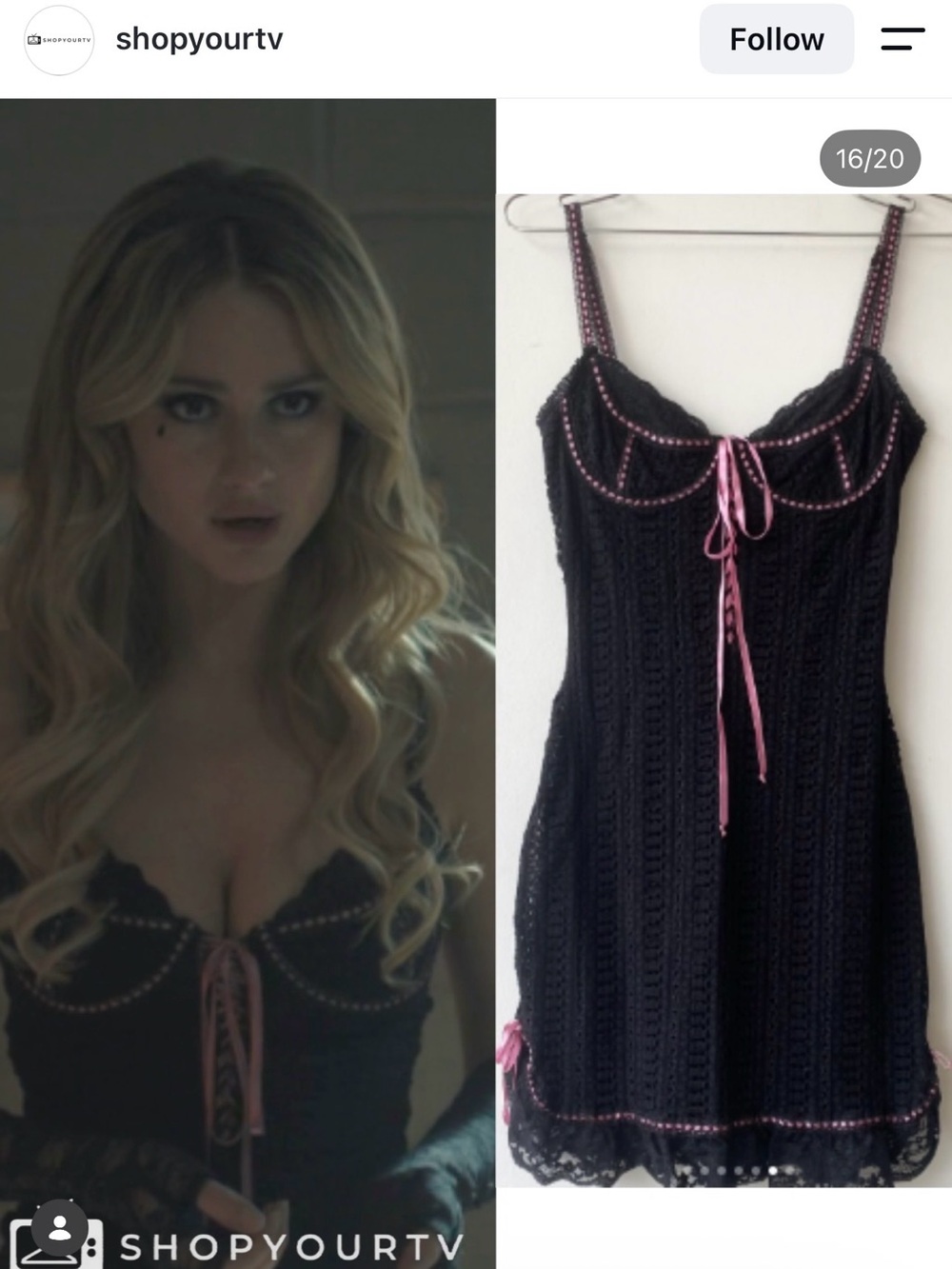 Vintage Betsey Johnson lace and ribbon dress size L